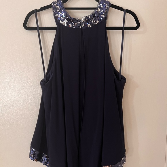 Onyx Nite size 14 Navy Halter Neck Maxi Evening Dress - Picture 5 of 8